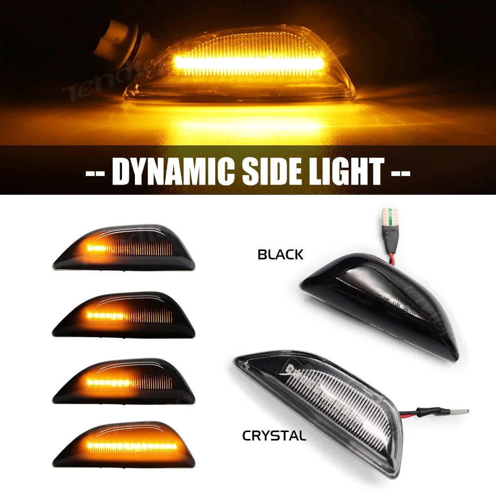 Последовательный мигающий светодиодный указатель поворота боковой габаритный