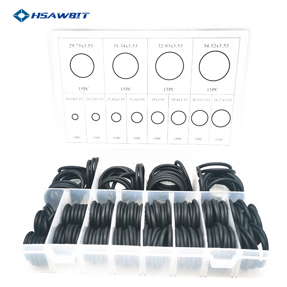 

180PC rubber sealing washer Hydraulic Excavator Loader Forklift Crane Automobile O-ring Repair Box Set