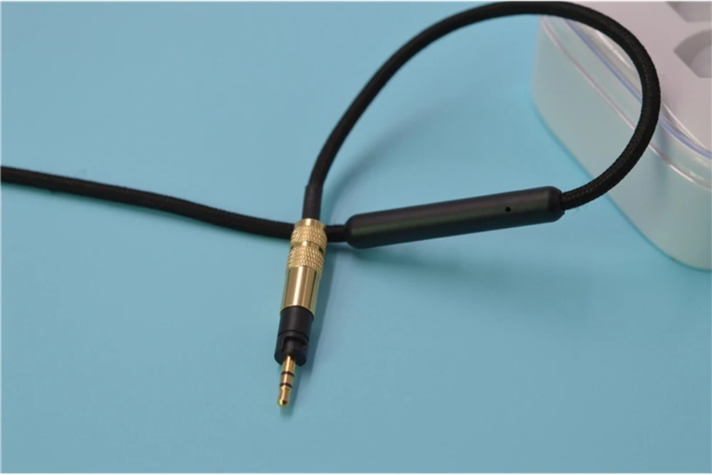 Сменный аудиокабель для Sennheiser Momentum 2,0, наушники-вкладыши, посеребренные Кабельные шнуры с микрофоном