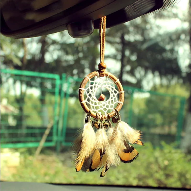 Мини автомобиль Ловец снов небольшой кулон ручной работы шикарный подвесной