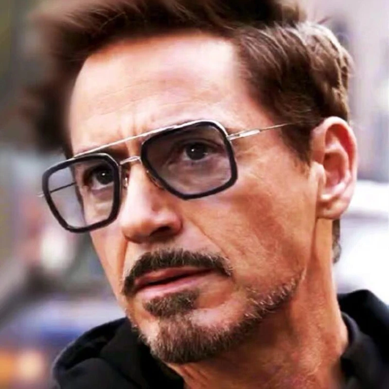 Роскошные модные Мстители Tony Stark стиль для wo мужские солнцезащитные очки квадратный фирменный дизайн солнцезащитные очки ретро мужские Железный человек Человек-паук