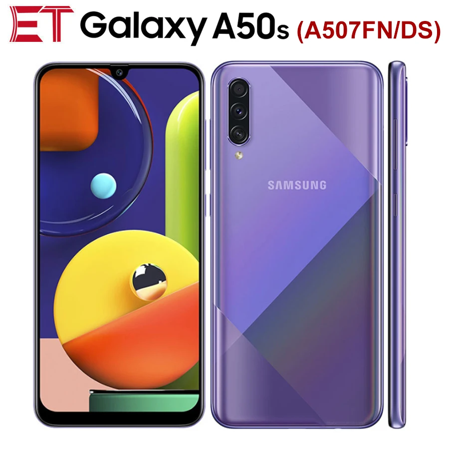 Мобильный телефон samsung Galaxy A50s A507FN/DS с двумя sim-картами, 6 ГБ ОЗУ, 128 Гб ПЗУ, четыре ядра, 6,4 дюймов, 2340x1080 p, 4000 мАч, NFC, Android