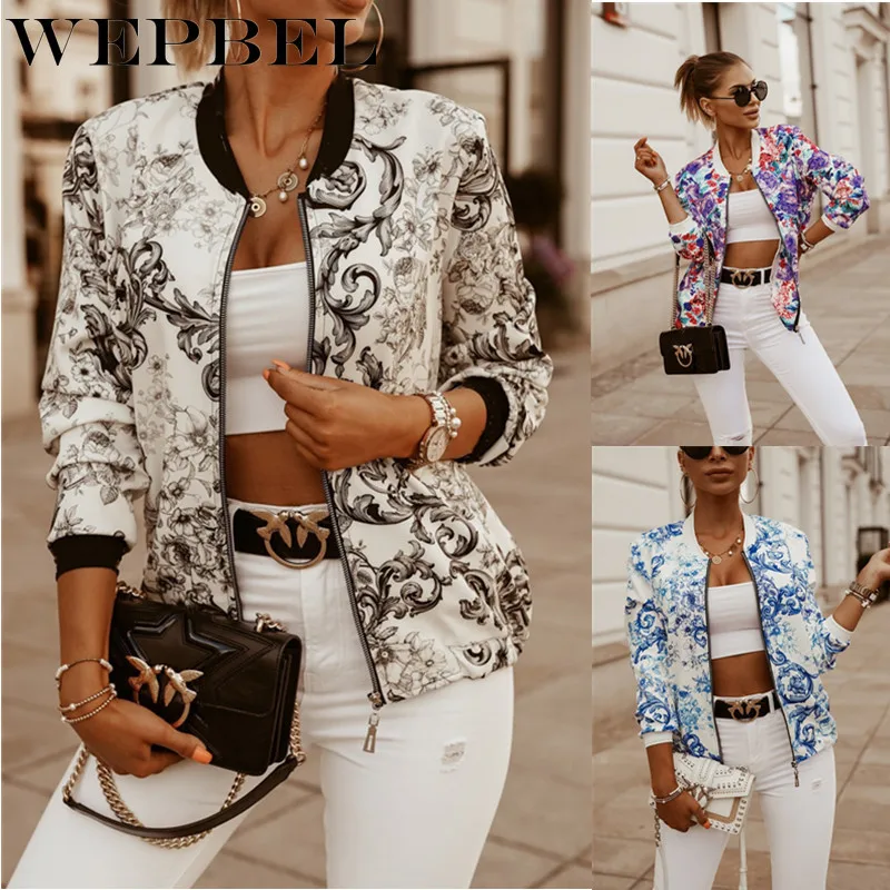 

Mandylandy Повседневная Осенняя футболка с длинными рукавами для женщин с цветочным рисунком куртка с принтом верхняя одежда для детей на молни...