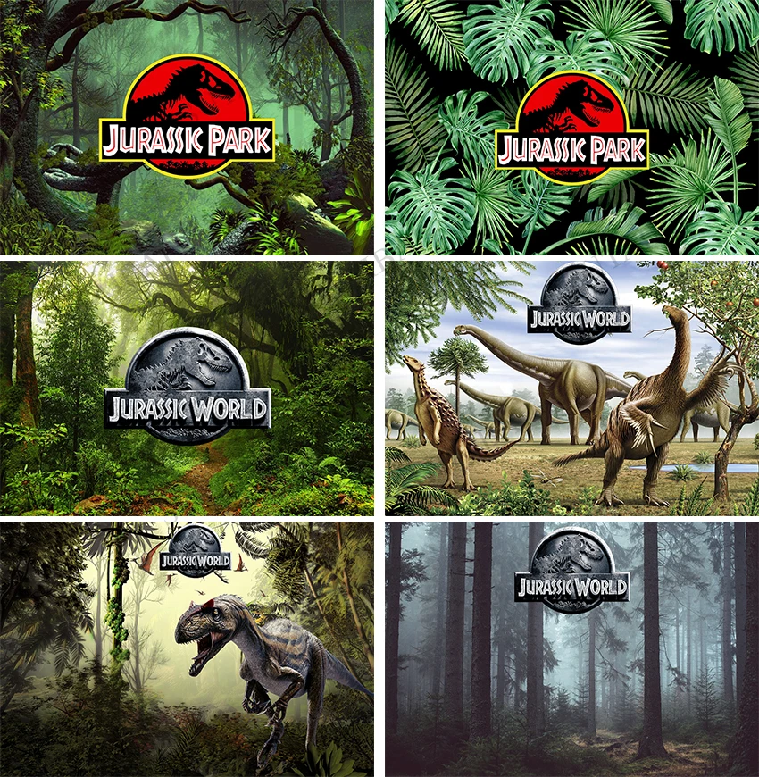 

Jurassic Park World Dinosaur Theme Backdrop Photography Studio Photo Background Baby Birthday Party Decorations Prop