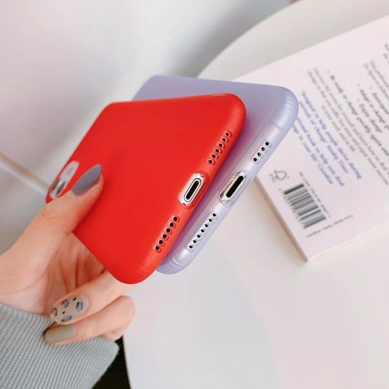 Прозрачный мягкий жидкий силиконовый чехол Макарон цвета из ТПУ для iPhone 6 6s 7 8 Plus 10