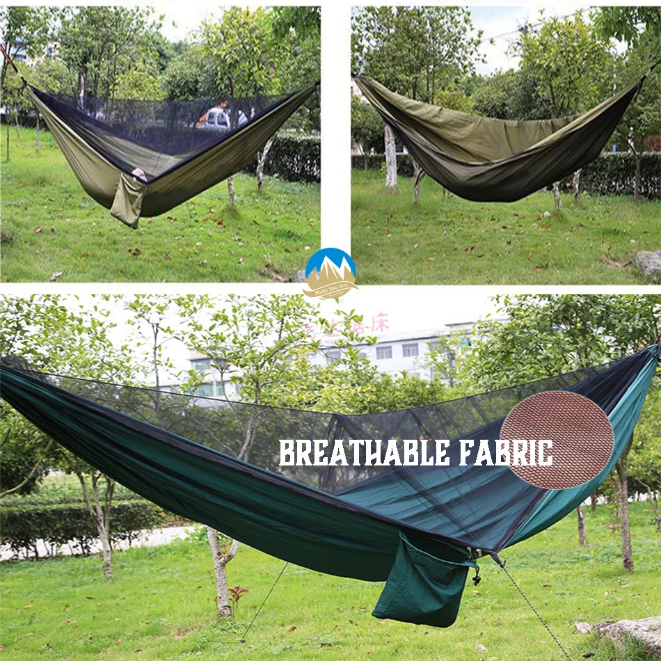 

MYJ Portable Bug-Free Camping Outdoor Hammock Tent Swing Sleeping Hammock Bed with Net Ultralight Mosquito Cover Hammocks