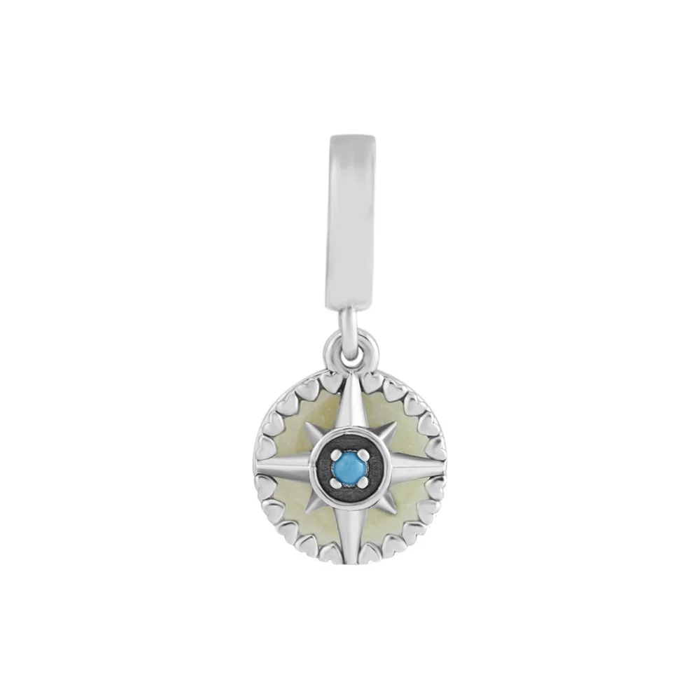 

Fits Pandora Bracelet Compass Rose Dangle Charms Original 925 Sterling Silver Women Beads DIY Jewelry Making Kralen Bijoux