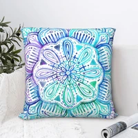 iridescent aqua square pillowcase cushion cover spoof zipper home decorative polyester for home simple 4545cm