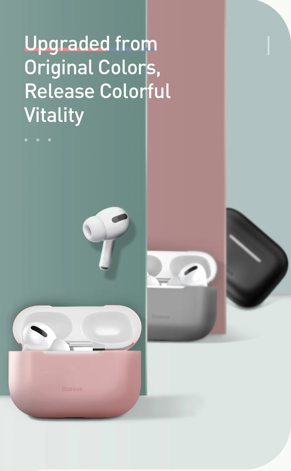 Baseus Роскошный чехол для Airpods Airpod Pro 3 2 1 силиконовый беспроводной защитный чехол для Apple Air Pods Pod 2 1 Pro Coque Fundas
