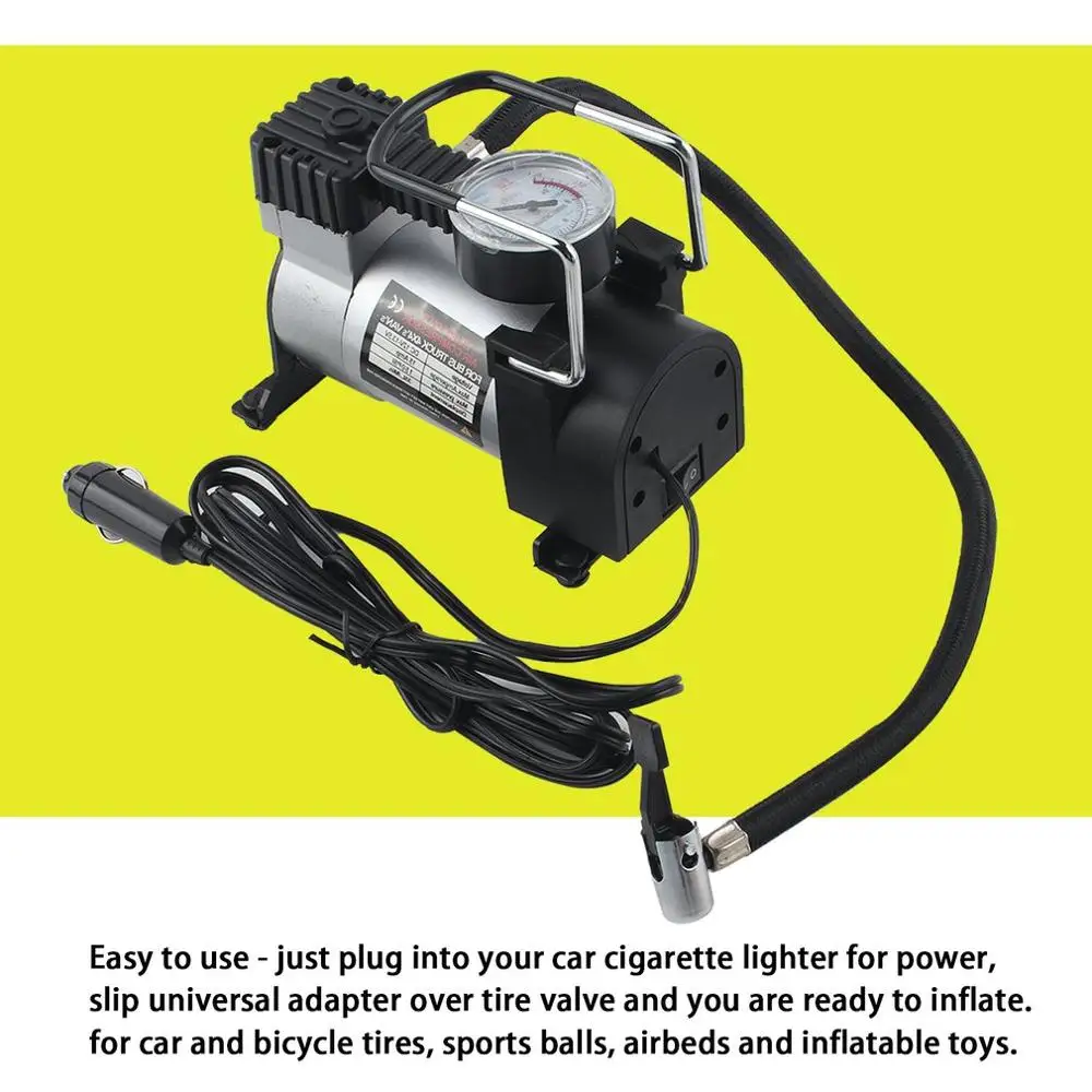 12 в портативный автомобильный электрический воздушный компрессор насос для шин