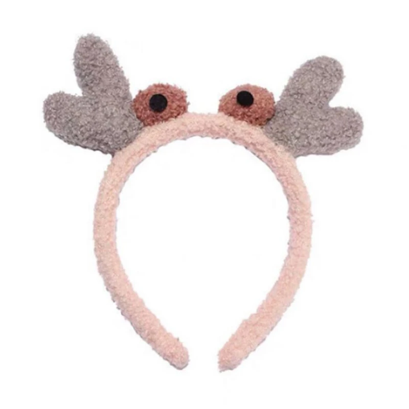 

Cartoon Plush Headband Furry Antlers Headbands Christmas Props Cute Photo Props