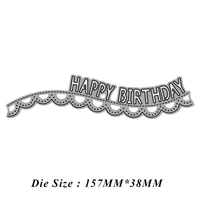 happy birthday letter lace 2021 metal cutting dies cut die mold card scrapbooking paper craft knife mould blade punch stencils