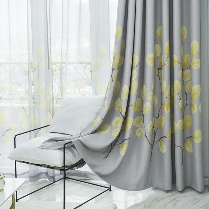 Американские занавески в деревенском стиле серые для гостиной прозрачные