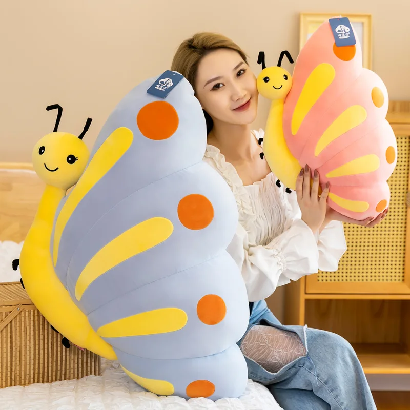 

50-90CM Simulation Butterfly Insect Series Animal Plush Stuffed Pillow Sofa Cushion Leisure Essentials Fabric Comfortable Gifts