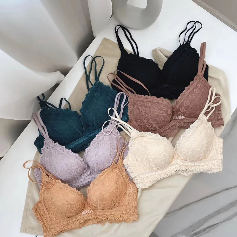 Комплект нижнего белья для женщин бюстгальтер пуш-ап бесшовный без стальных