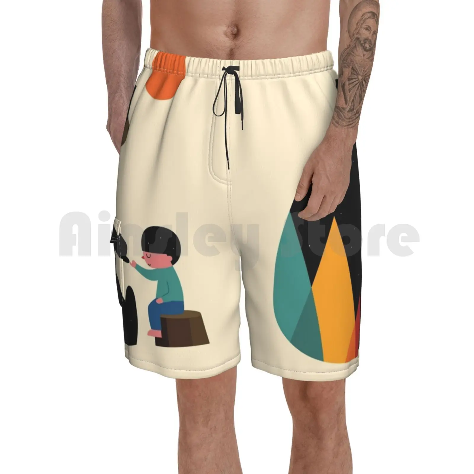 

Пляжные шорты обещают, медведь обещают вселенную Once Upon A Time, детский графический дизайн Энди