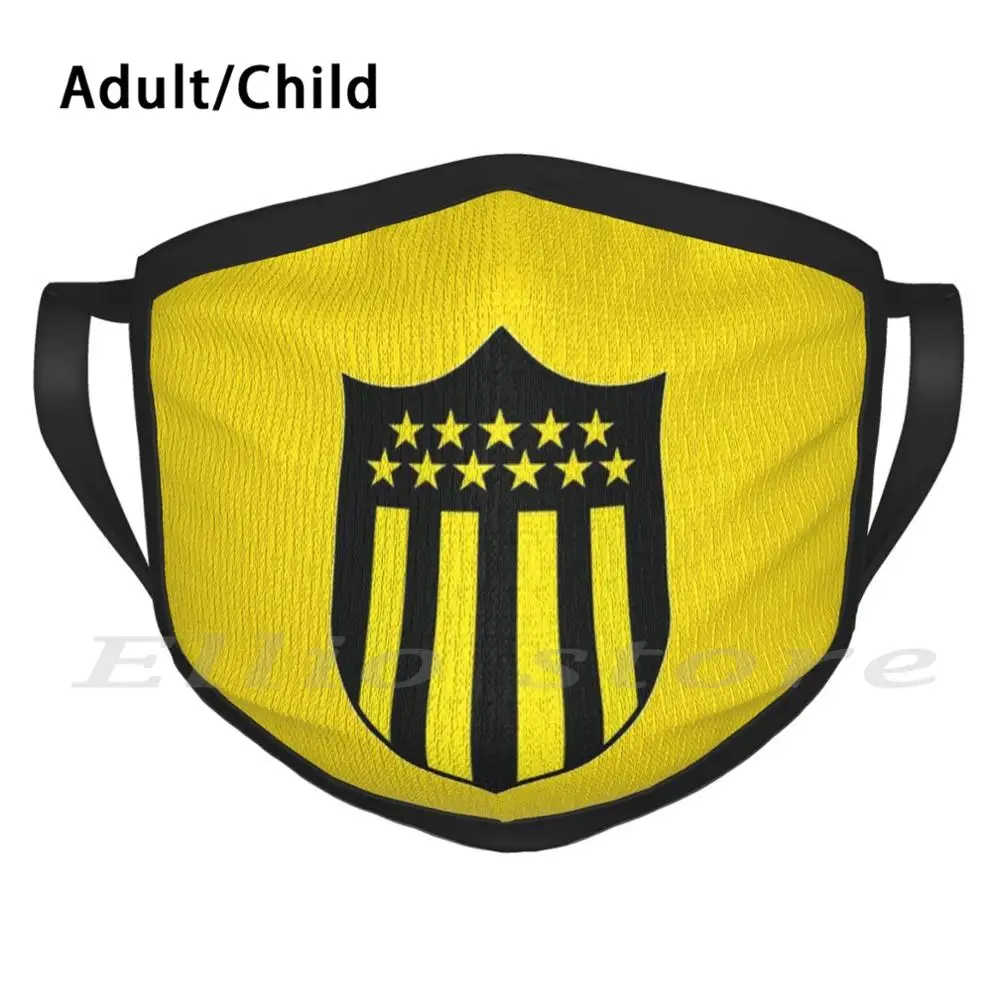 Моющаяся маска для защиты от пыли с принтом клуба Атлетико Pe?arol | Аксессуары