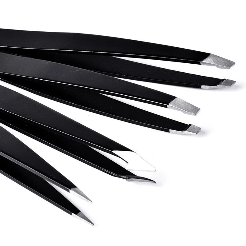 Изогнутый пинцет для бровей из нержавеющей стали 1 шт. удаления волос на лице