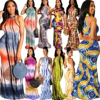 2021summer womens dress tie dye printed sexy long dress african lace dresses for women in clothing plus size bridesmaid dress