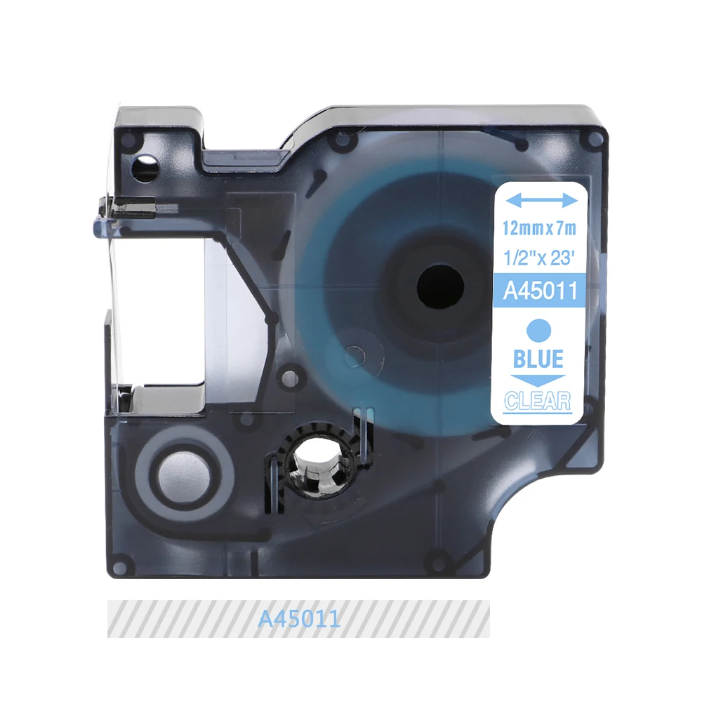 Blue on Clear Labelife 1 шт Многоцветный 45013 совместимый с Dymo D1 менеджер 12 мм черный на белом фоне ленты с лейблом для этикетка Dymo менеджер 160 280 210 - Цвет: Blue on Clear