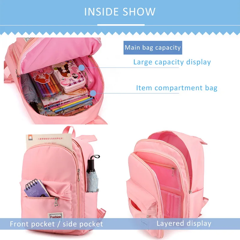Новинка школьная сумка для девочек подростков Детский милый рюкзак женская