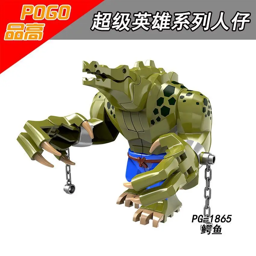 Promotion!! The Batman Super Heroes Crocodile Killer 10.5cm Figure Blocks Compatible Legoe Construction Bricks Toys For Children | Игрушки и