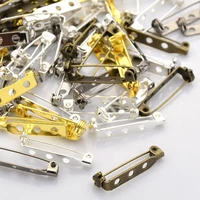 50pcslot 4 styles 25 30 35 40mm brooch clip base pins safety pins brooch settings blank base for diy jewelry making findings
