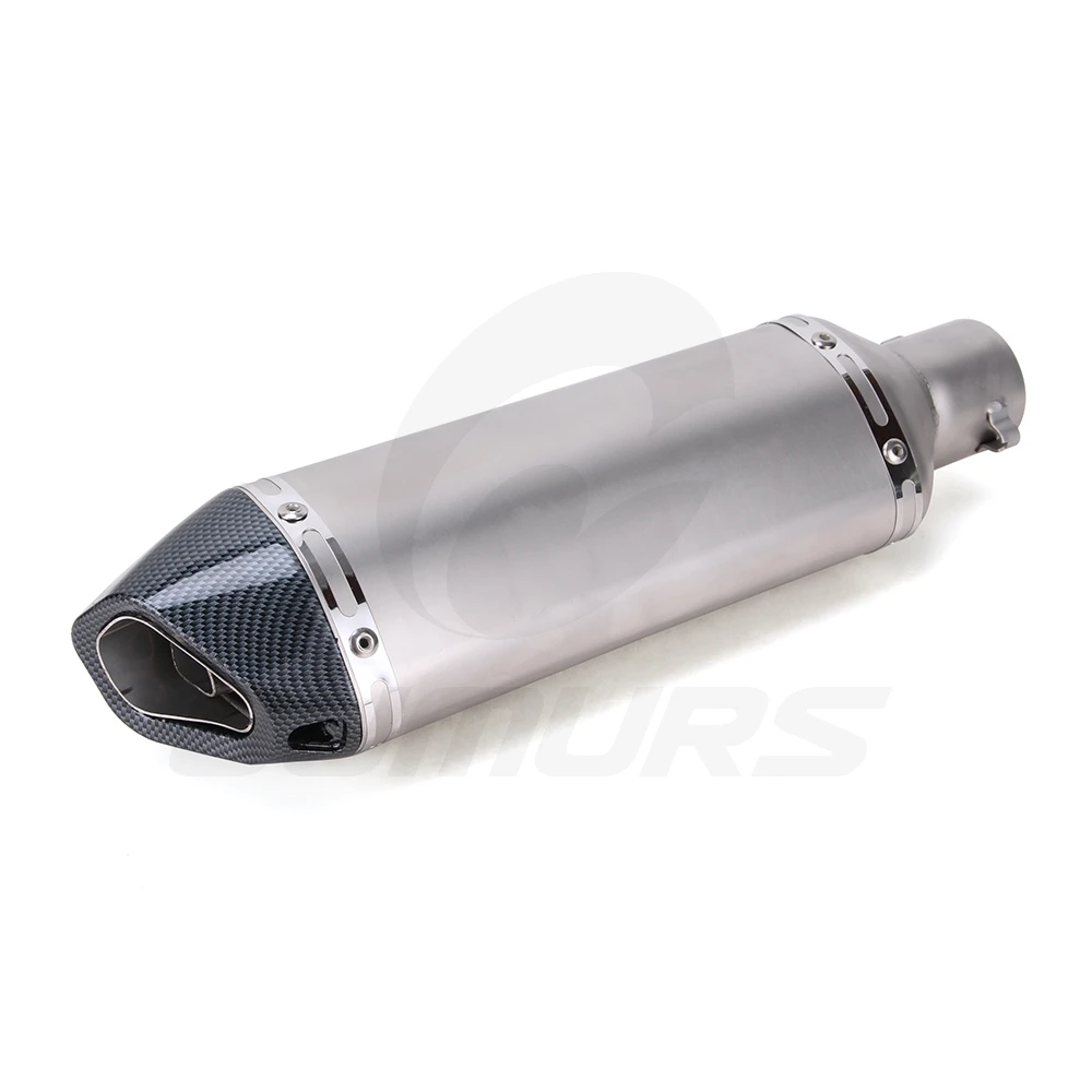 TI Pipe and CB Head OUMURS выхлопная труба мотоцикла для Akrapovic Universel для Tmax CRF 230 Z750 CB400 ER6N GY6 CBR250 с глушителем - Цвет: TI Pipe and CB Head
