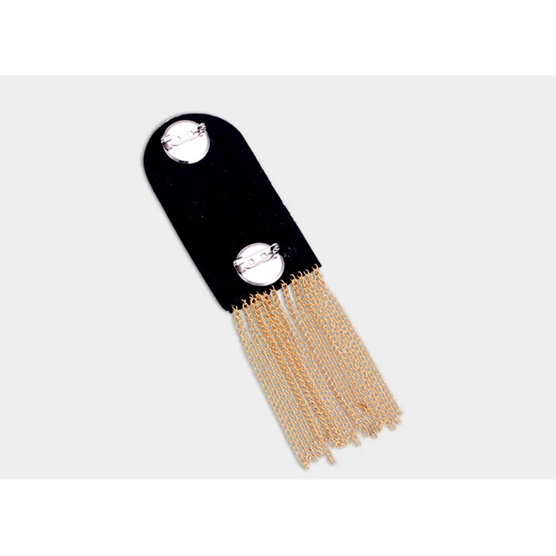 Новая Наплечная брошь для костюма ремешок многокисточки заклепки эполеты