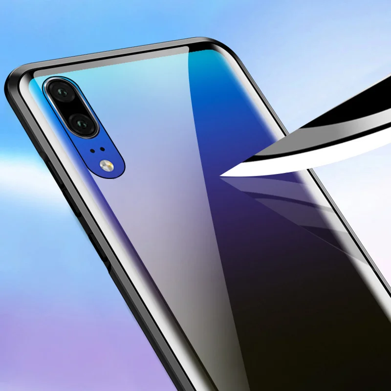 Роскошный Магнитный чехол для huawei P20 P30 Pro Lite с защитой от подзорья переднее и