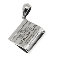 bocai new solid 100 s925 silver jewelry wallet pendant personality old necklace accessories ins style man and woman pendant