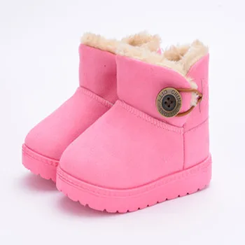 

Popular Children's Snow Boots In Winter Kids Shoes Ankle Boots Combat Thickened Cotton Shoes Warm Suede Anti-skid