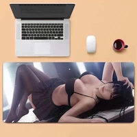 hot sell extra large mouse pad anime sexy gaming mousepad anti slip natural rubber 80x30cm pad with locking edge gaming mousepad