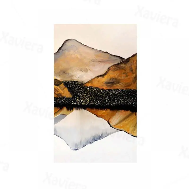 

Landscape Mural Mountain Lake Reflection Decoration Poster Ink Painting Canvas Print Home Decoration Wall Art Living Room Unfram