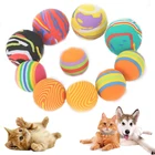 Игрушка Meow Self Hi для домашних питомцев, многоцветный мяч из пенопласта, интерактивный резиновый мячик для собак, игрушка для кошек TSLM1, 1 шт.