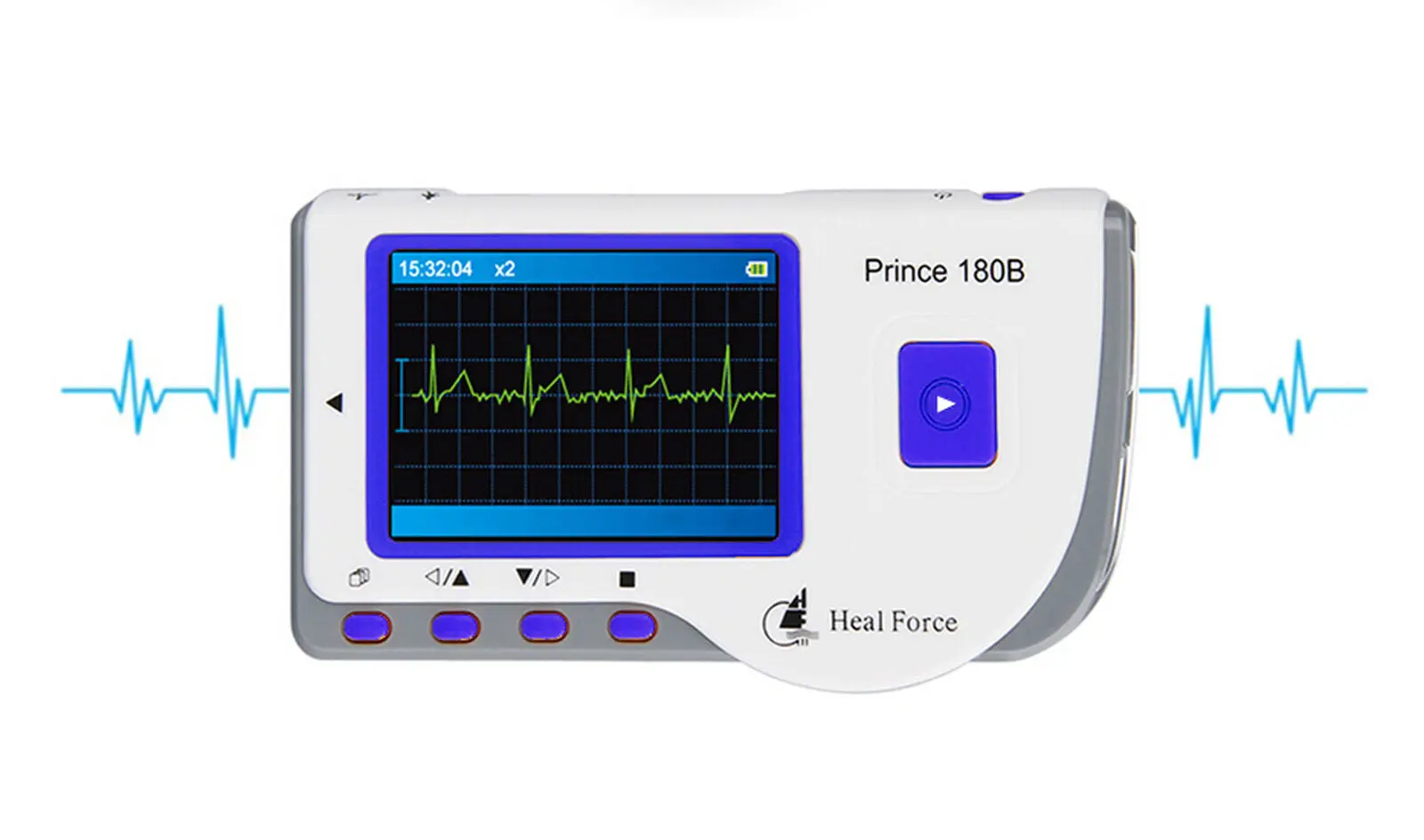 Портативный пульсометр Heal Force 180B 180BO ECG Holter портативный EKG с цветным экраном в