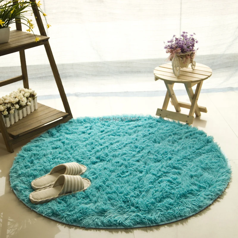 2021 горячая Распродажа пушистый круглый ковер нескользящий коврик для душа