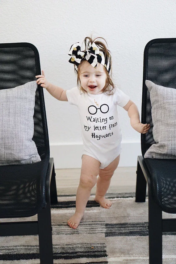 Ожидание моего письма из Хогвартса летняя одежда для малышей комбинезоны