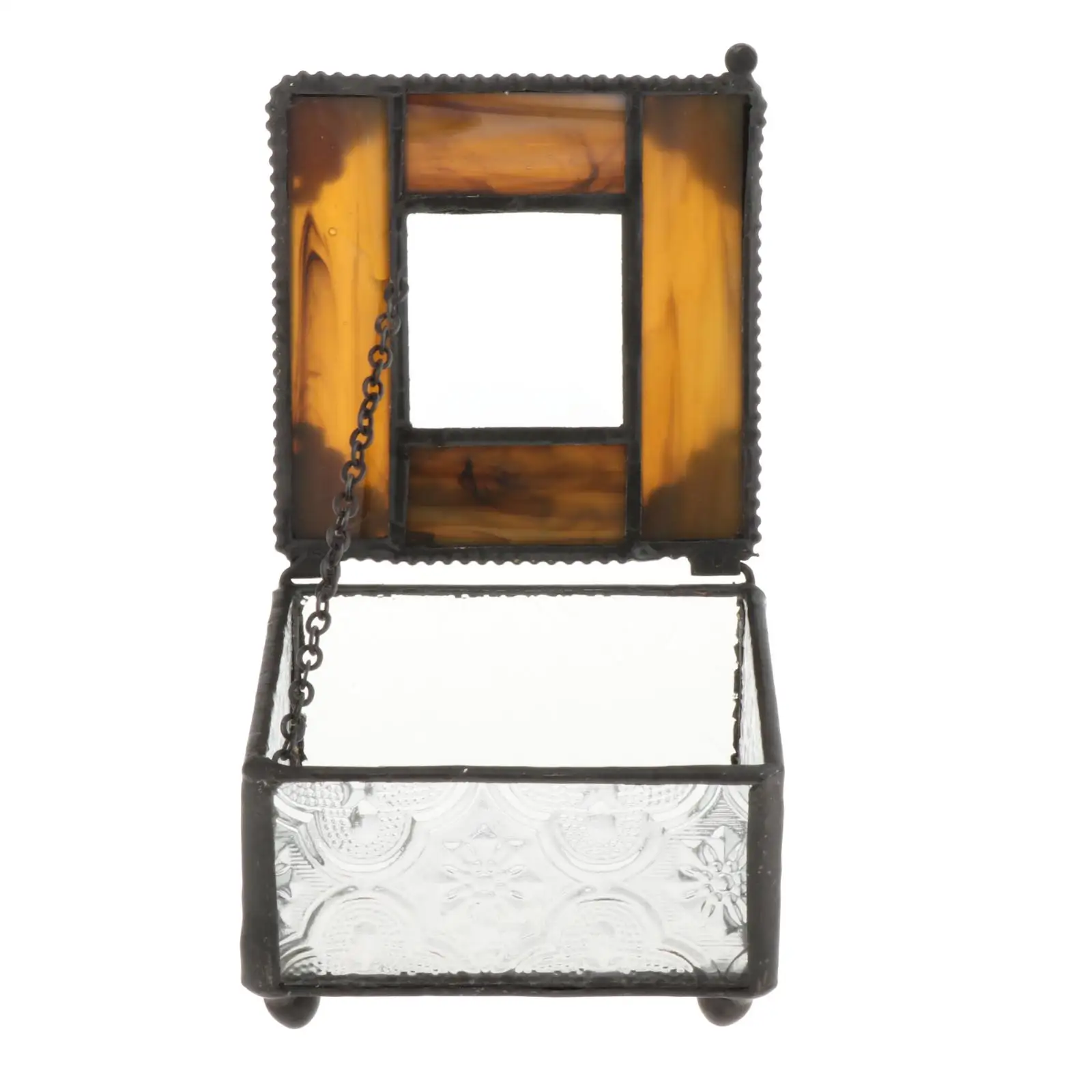 

Retro Clear Glass Storage Box Keepsake Jewelry Trinket Boxes Home Wedding Decors