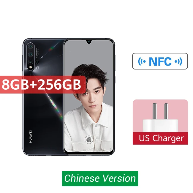 Смартфон huawei Nova 5 Pro, 8 ГБ, 128 ГБ, 256 ГБ, 48MP, AI камера s, 32MP, фронтальная камера 6,26 дюйма, полный экран Kirin 980, Android 9 Скидка 600 руб. /. При заказе от 5500 руб. /Промокод: new - Цвет: 8GB 256 Black