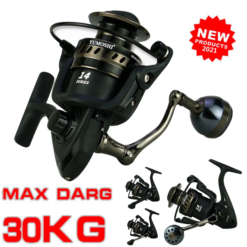 Yumoshi полностью Металлическая Рыболовная катушка с металлической чашкой