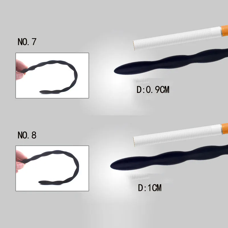 Urethrale Dilatator Gay Male Sounding Penis Plug Inserts Dilatato Silicone Urethral Sound Dilator Catheter Sex Toy for Adult Men images - 6