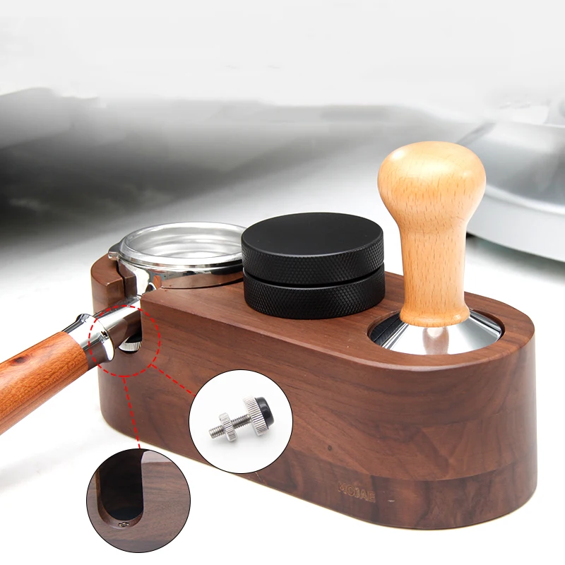 

Coffee Filter Tamper Holder Walnut Wood Espresso Tamper Mat Stand Coffee Maker Support Base Rack Coffee Barista Tools Accessory