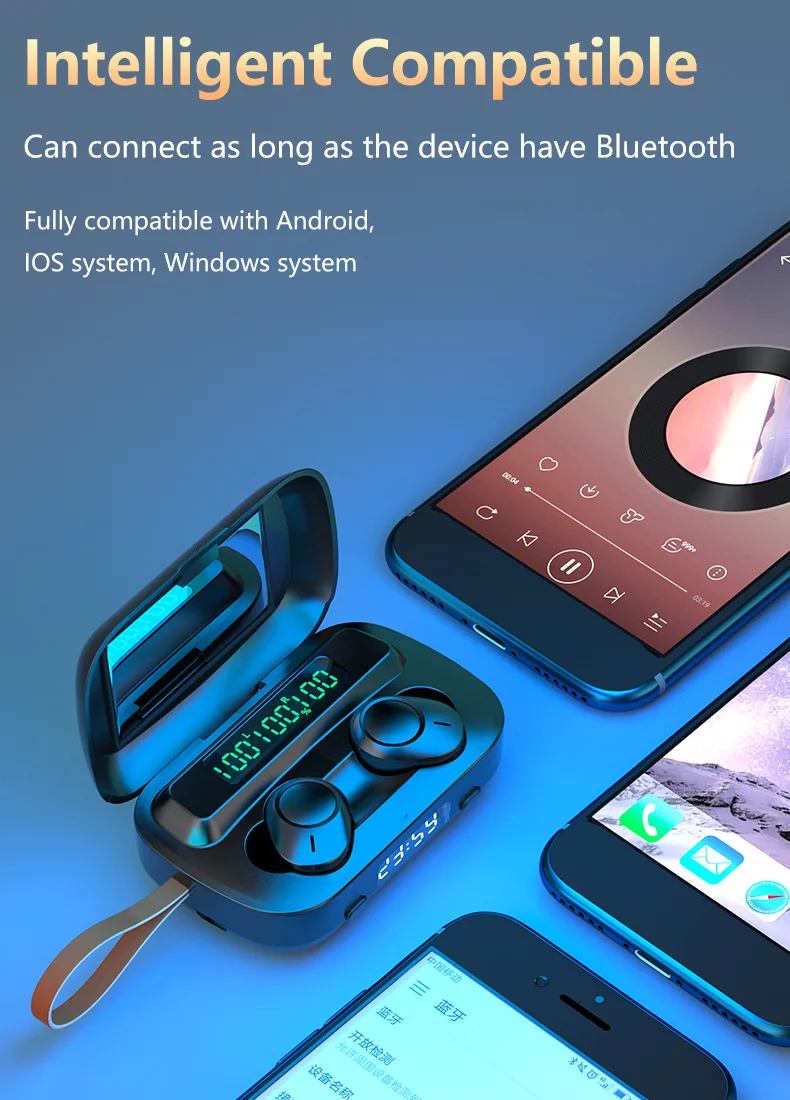 

New private model M13 wireless bluetooth headset binaural bass in-ear TWS touch 5.0 sports noise reduction
