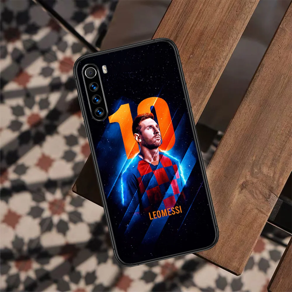 

Lionel Messi Football Phone Case For XIAOMI Redmi Note 9 8 7 6 S A 10 A T S PRO K40 black Cover Soft Hoesjes 3D Etui Pretty