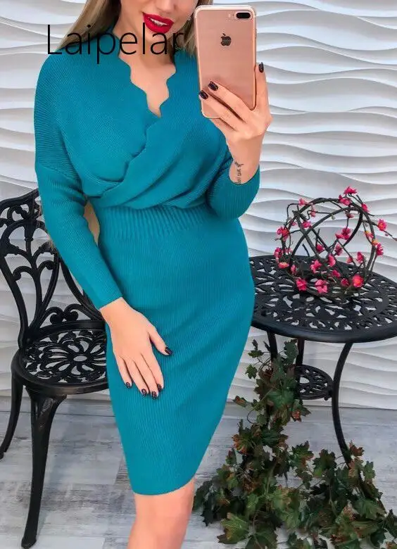 

Laipelar New Long Knitted Women Sweater Dress Female Winter Long For Girls Ladies Autumn Winter Dress Women Pullover Turtleneck