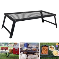 portable foldable bbq grill rack campfire table for cooking camping barbecue foldable bbq grill rack