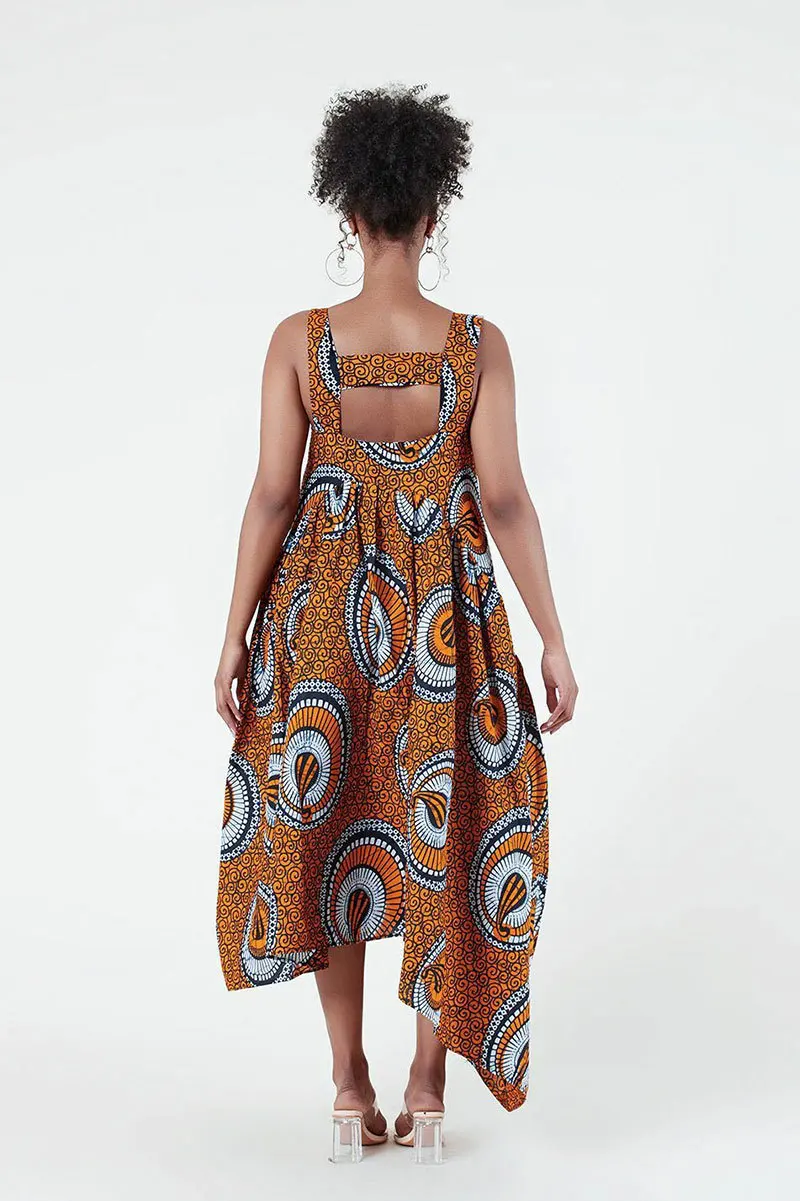 Летние африканские платья для женщин 2021 Новая мода платье с принтом Анкары