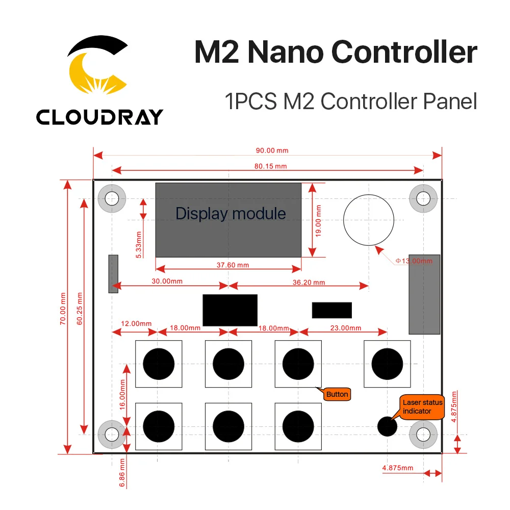 Cloudray LIHUIYU M2 Nano лазерный контроллер материнская основная плата+ панель управления+ ключ B система гравер Резак DIY 3020 3040 K40