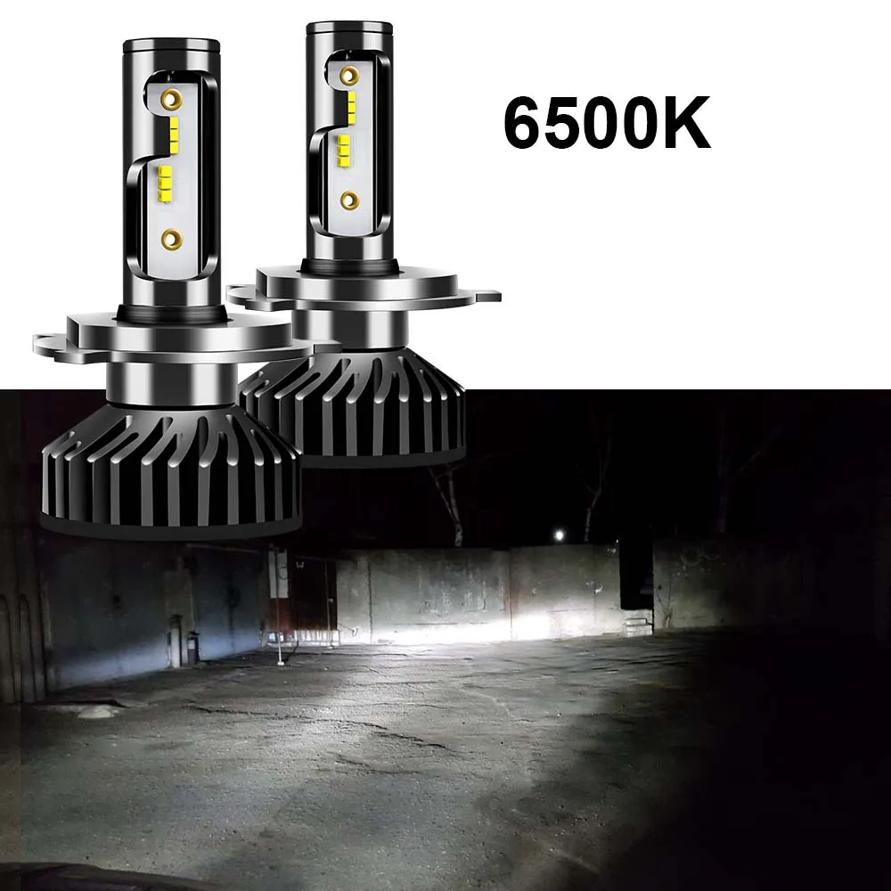Uttril Canbus H4 H7 LED 4300K 5000K 6500K H1 H3 H8 H9 H11 9005 HB3 9006 HB4 мини Автомобильные фары 60 Вт 12000LM Авто Противо-Туманная фара 12V - Испускаемый цвет: 6500K